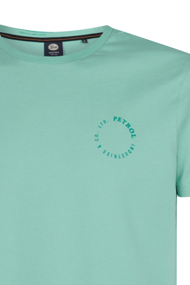 T SHIRT MET TEKST OPDRUK M 3050 TSR609 5191 Pale Aqua
